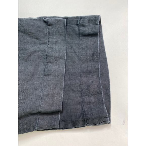 Eddie Bauer 100% Linen Casual Pants Womens Size 10 P Black Pleated Travel HIking - Picture 6 of 9
